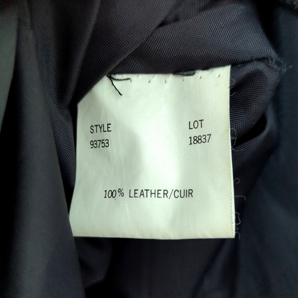 Bagatelle 90's Vintage Genuine Leather High Waisted A-Line Mini Skirt Black 4 - Picture 11 of 13